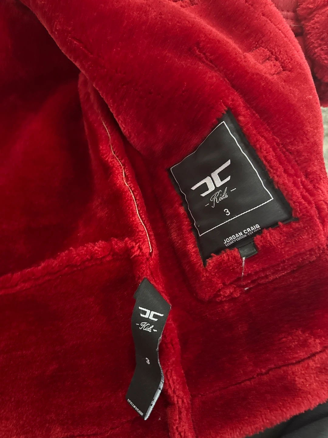 Jordan Craig Kids Red Faux Fur Lined Jacket Size 3 - photo 2