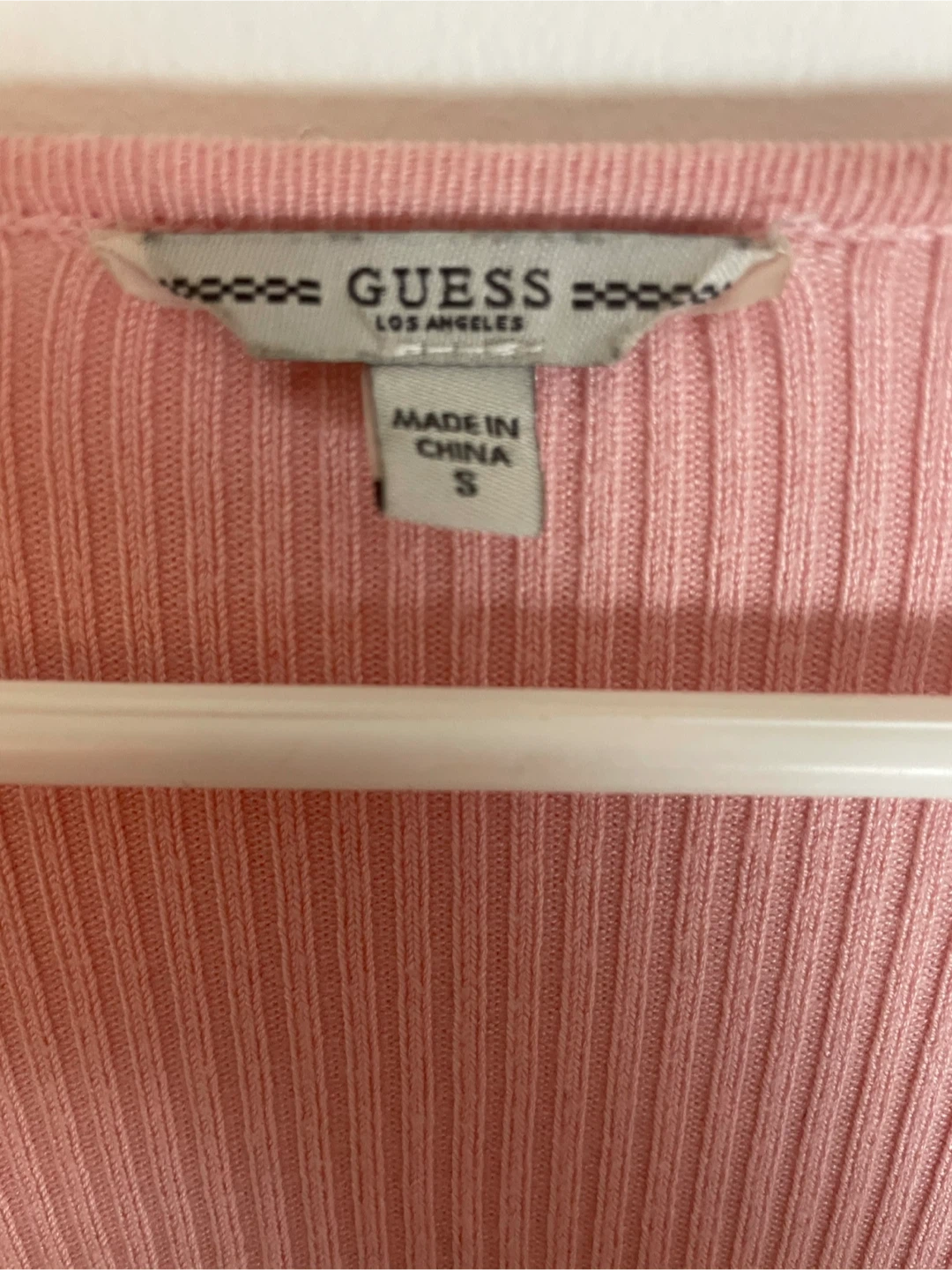 GUESS Pink Ribbed Lace-Up Sleeve Sweater - photo 5
