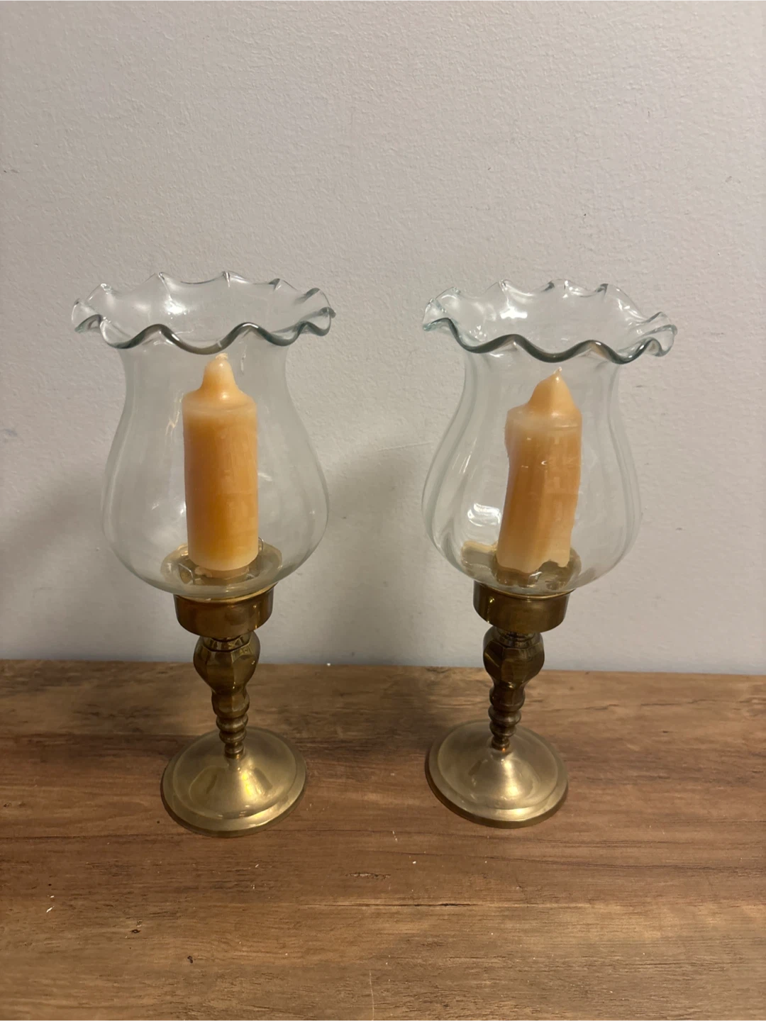 GATCO Solid Brass Hurricane Candle Holders Set of 2 - photo 2