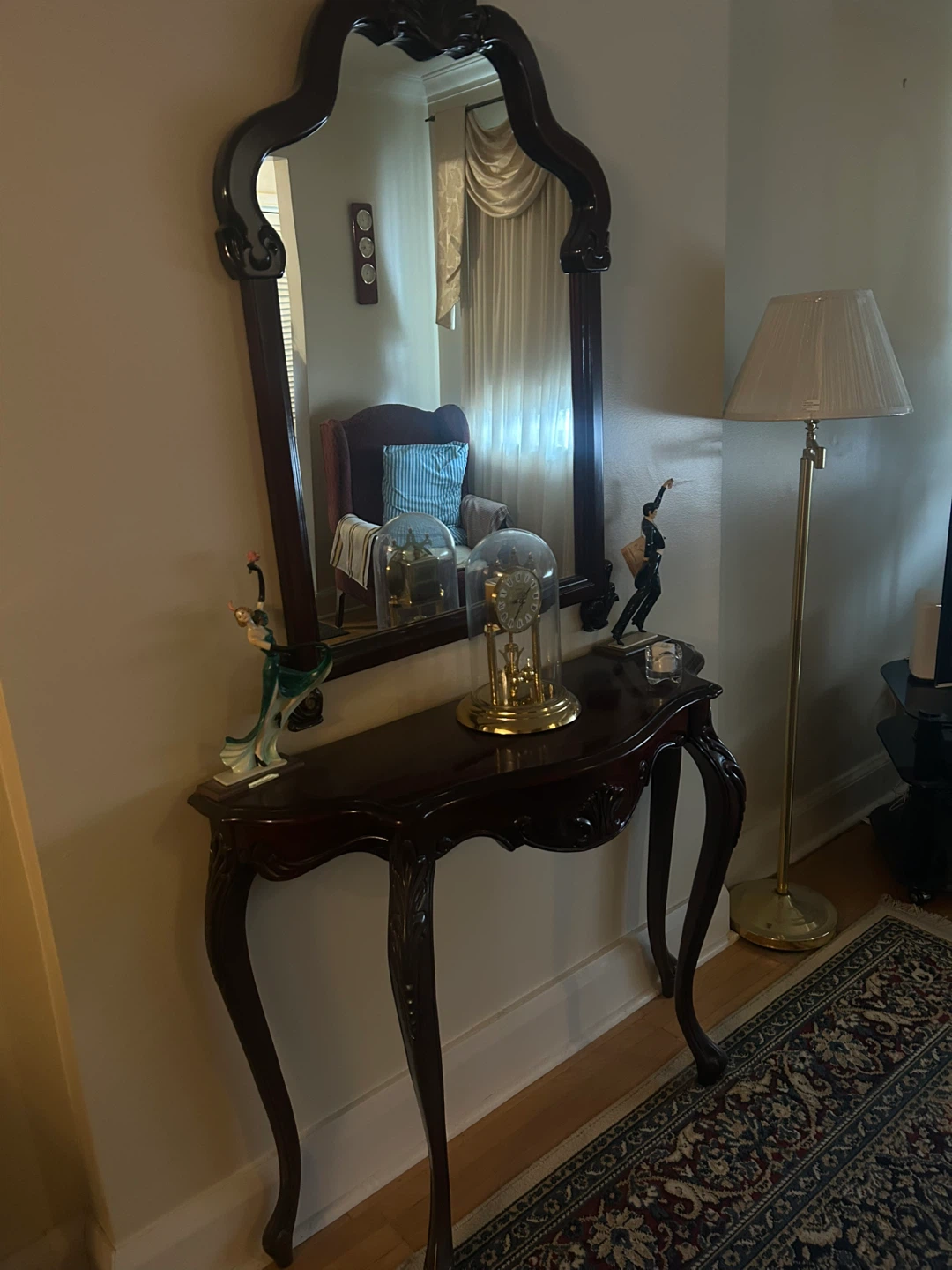 Antique Console Table with Mirror