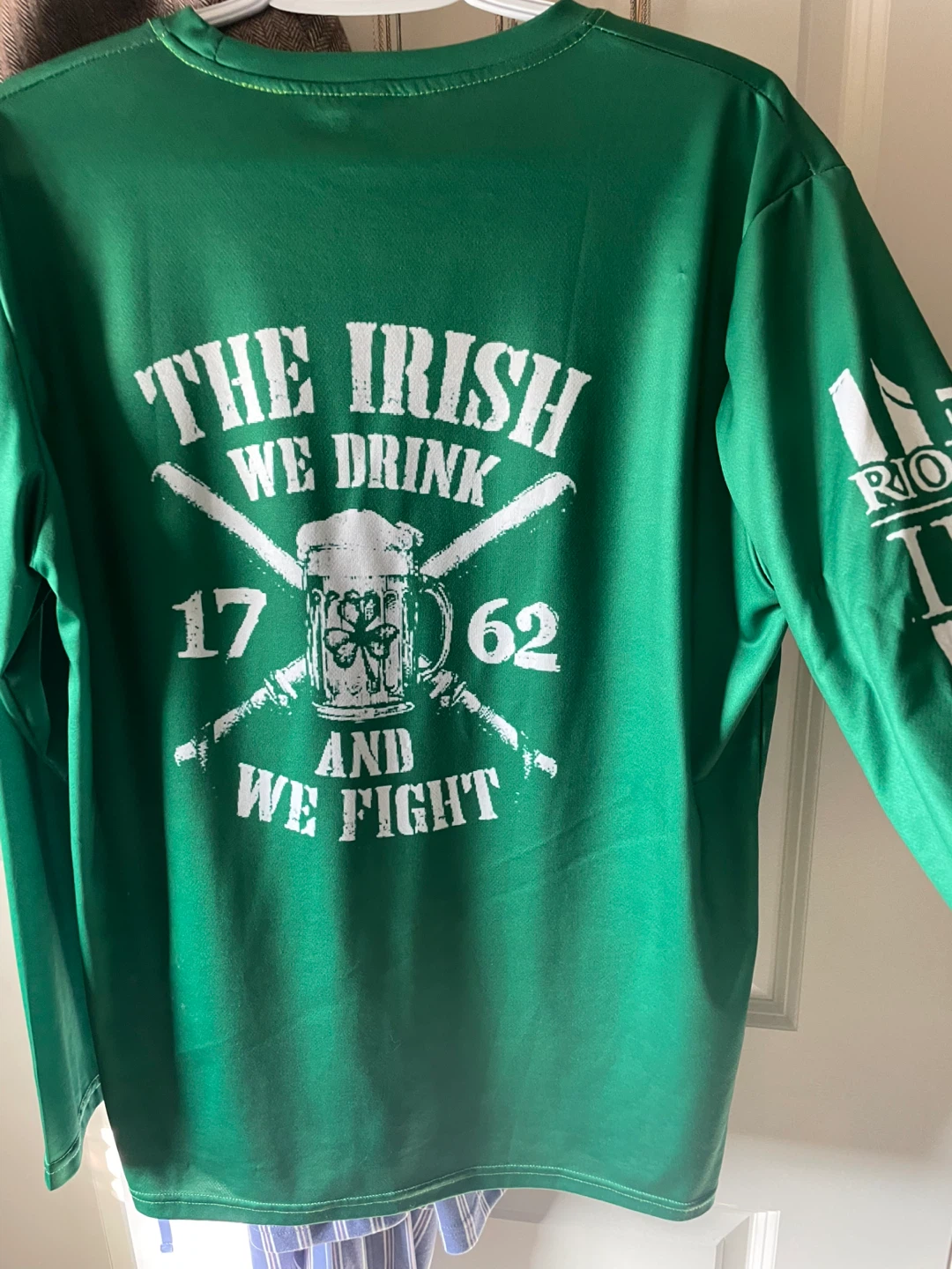 Green Long Sleeve Shirt - Irish Theme