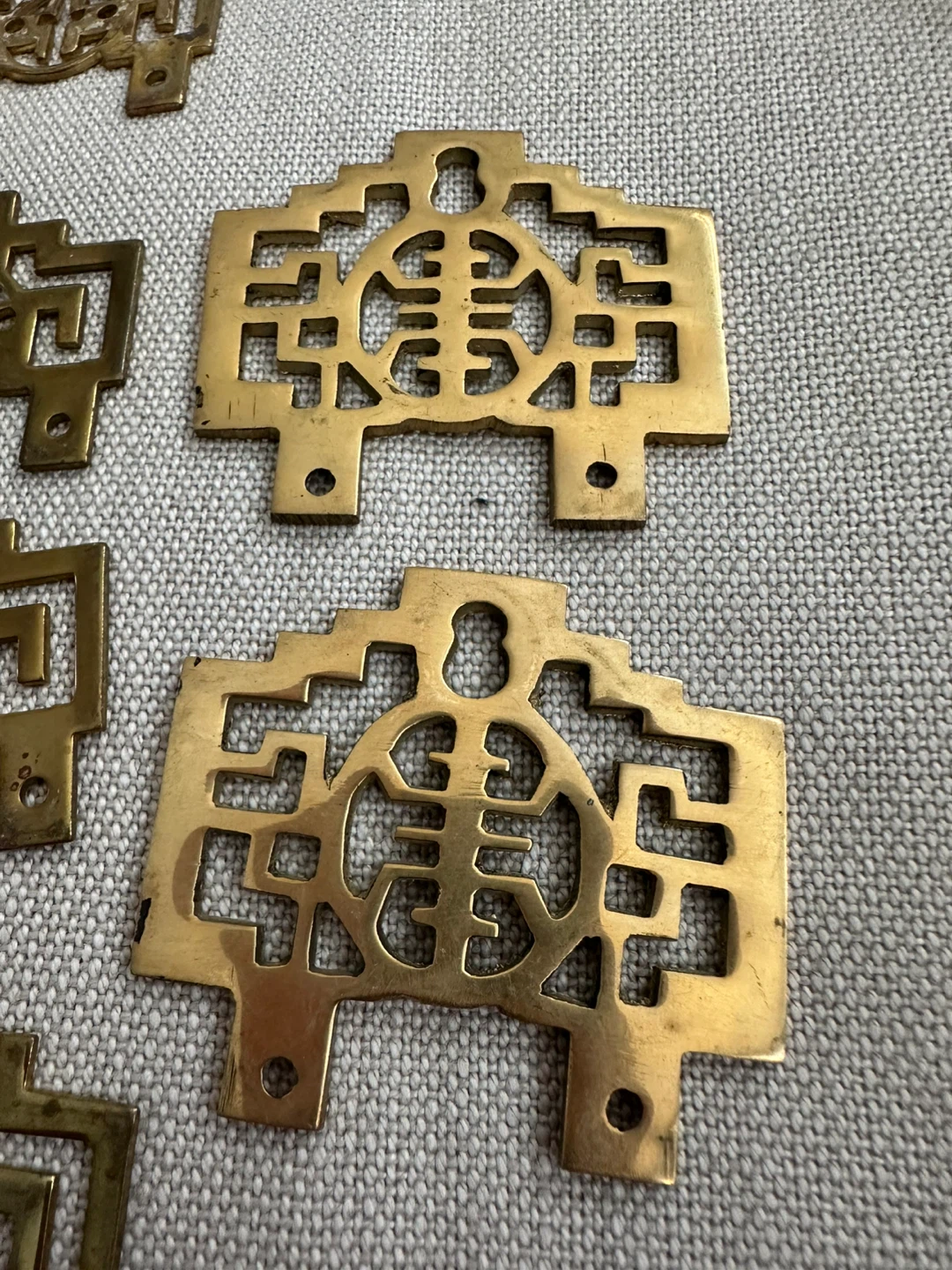 Brass Decorative Hardware Accents Set of 6 - photo 2