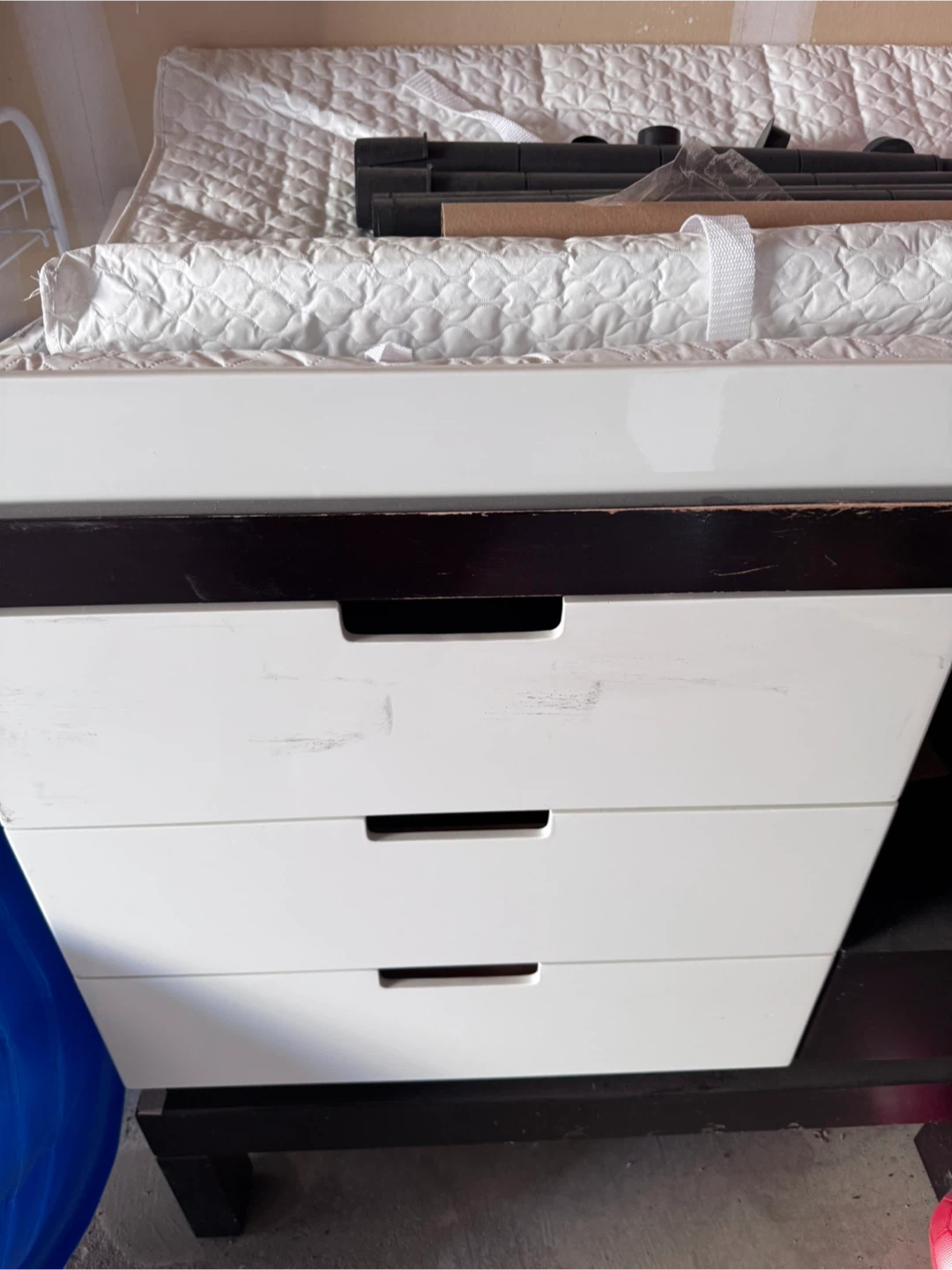 Baby Change Table Dresser Combo – 3 Drawer – Espresso/White - photo 2