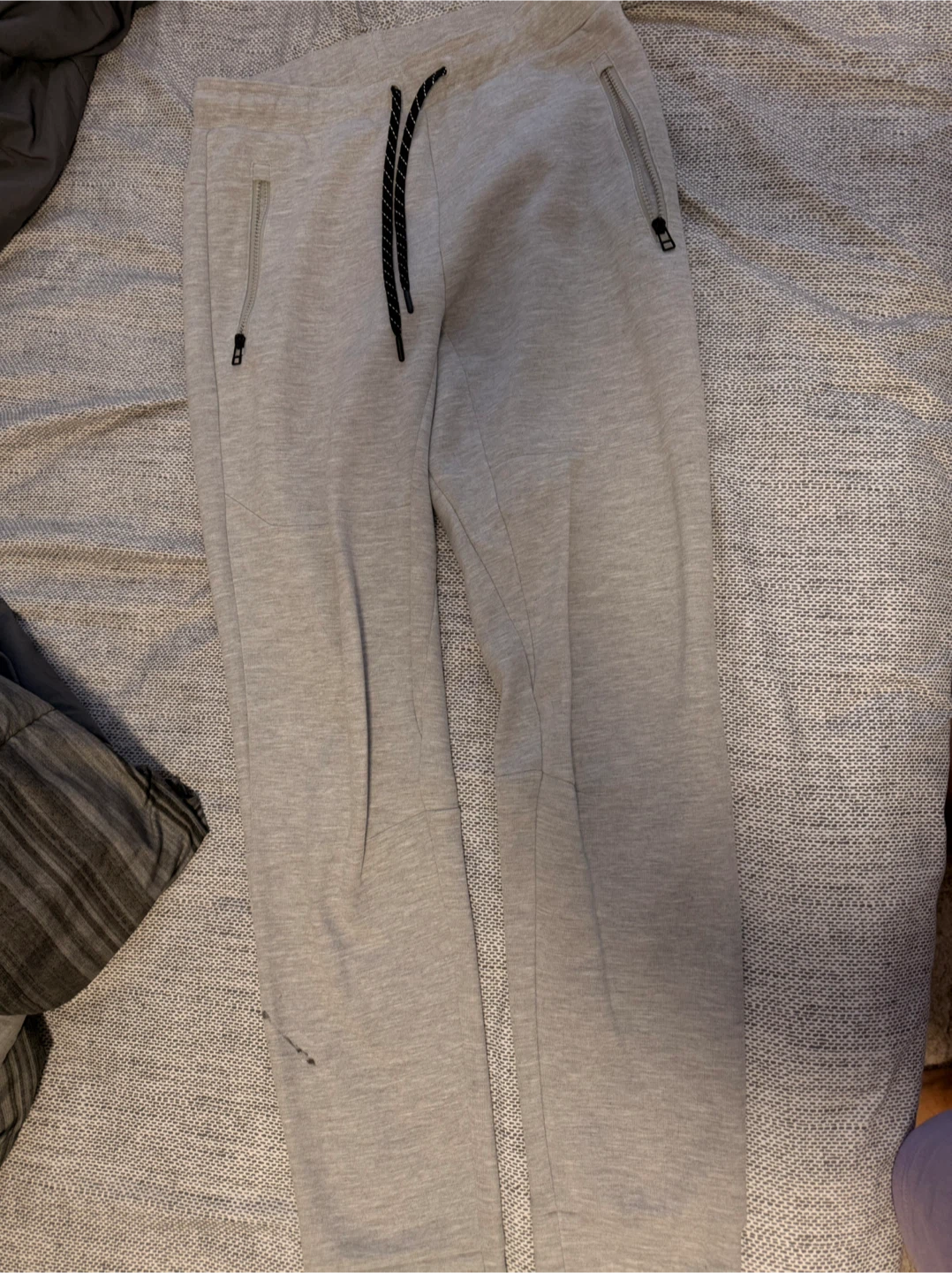 Light Grey Joggers with Zipper Pockets