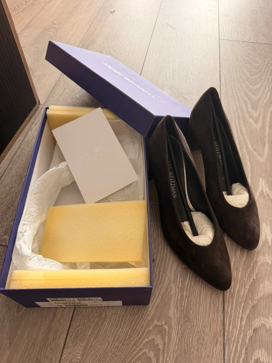 Stuart Weitzman Dark Brown Suede Pumps