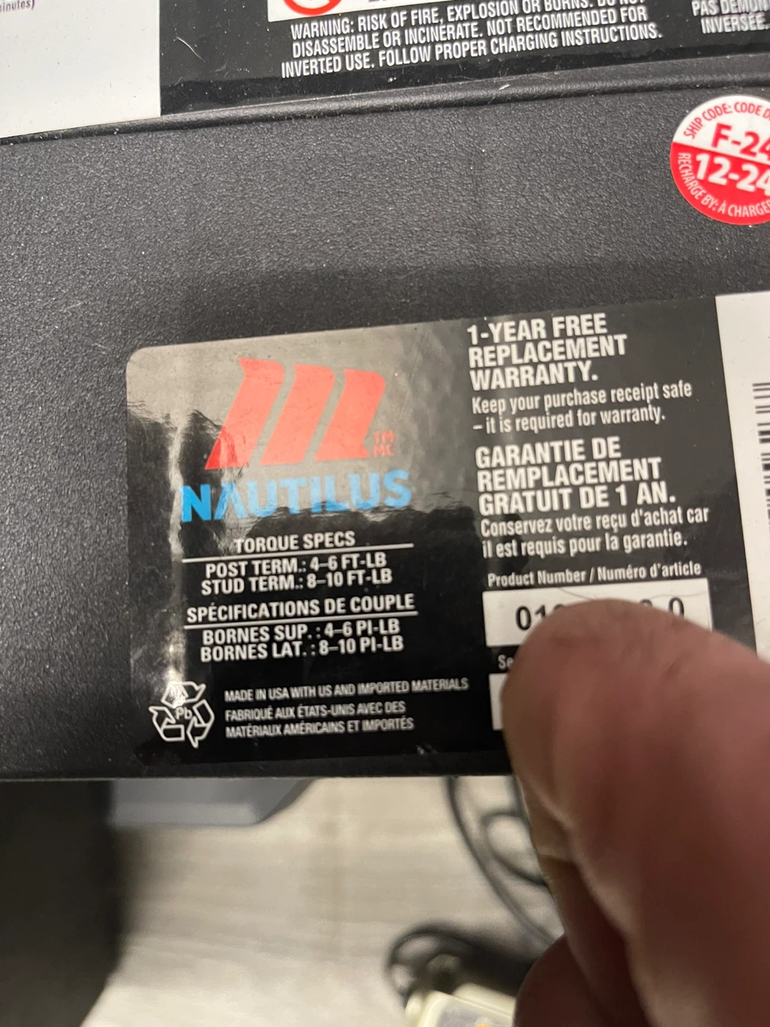 Motomaster Nautilus Marine Battery - photo 5