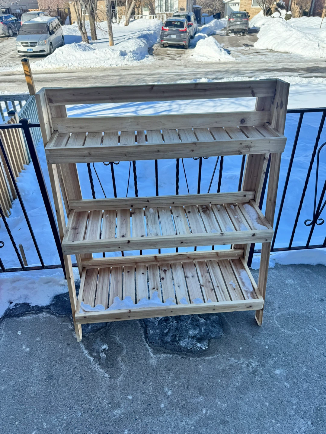 Wooden Tiered Plant Stand - photo 2