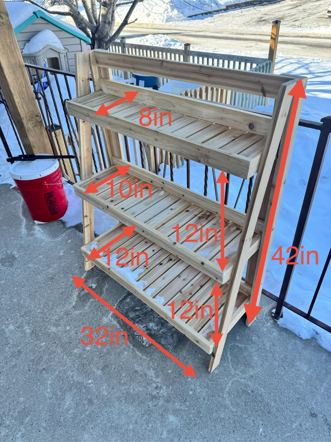 Wooden Tiered Plant Stand - photo 3