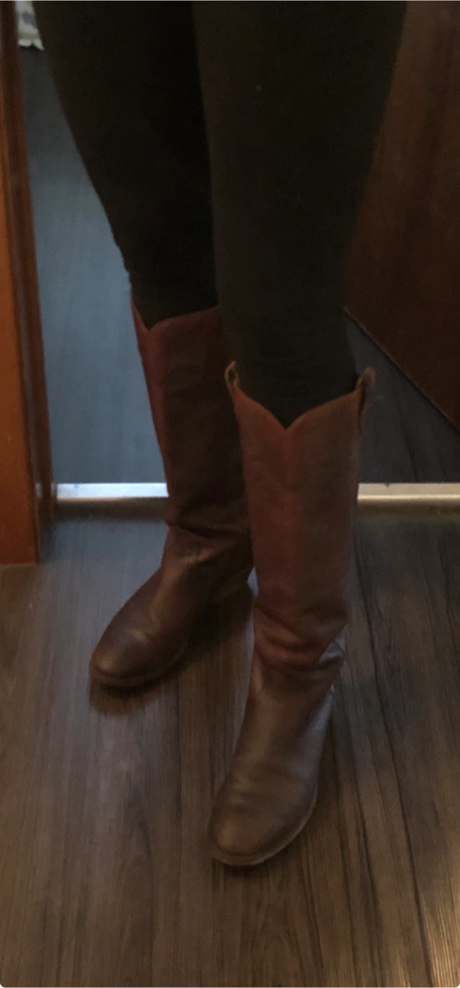 Frye Carson Lug Riding Boots - Cognac Leather Women's Size 9 🏆 - photo 3