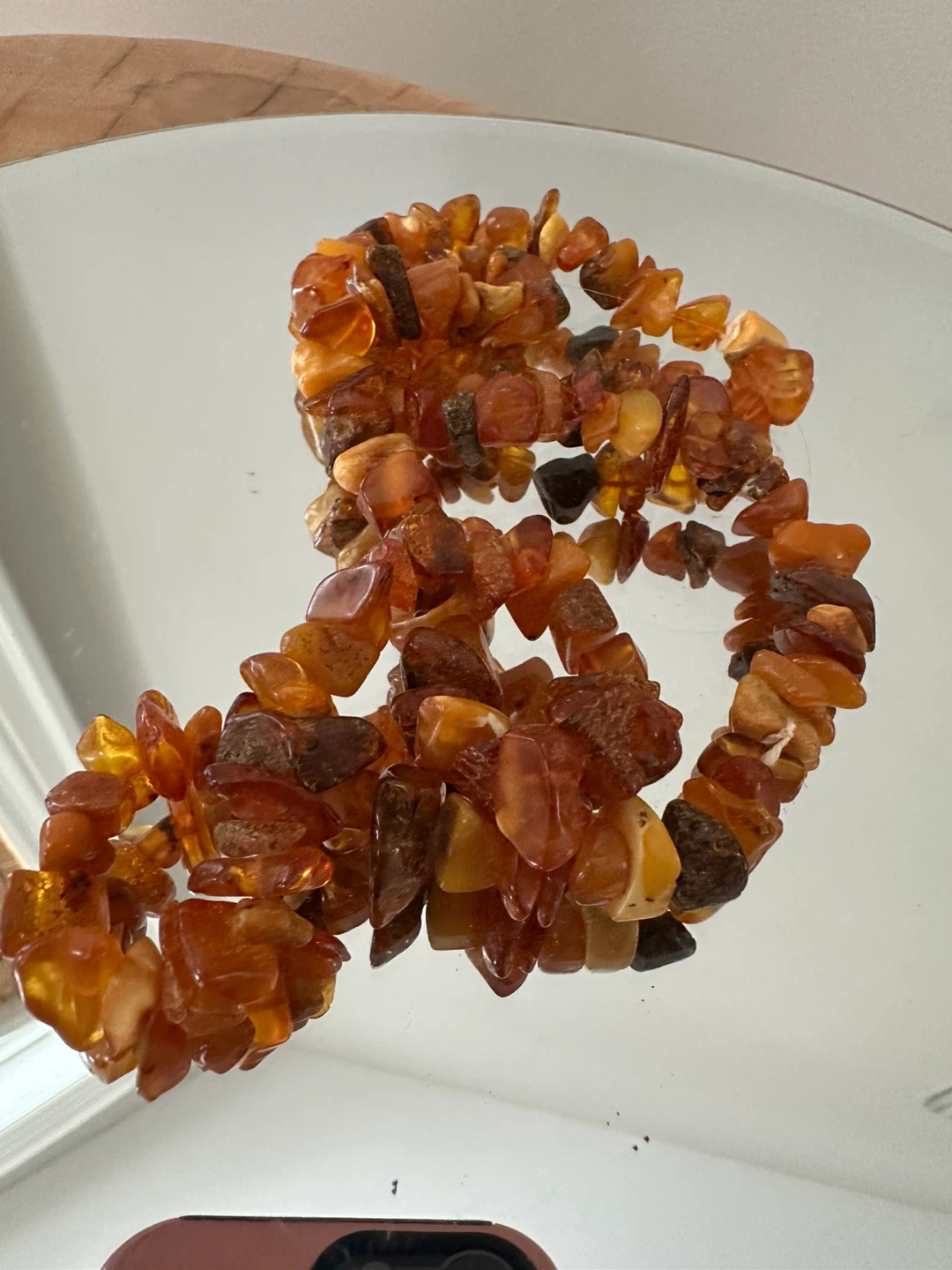 Amber multicolour Necklace 28”long