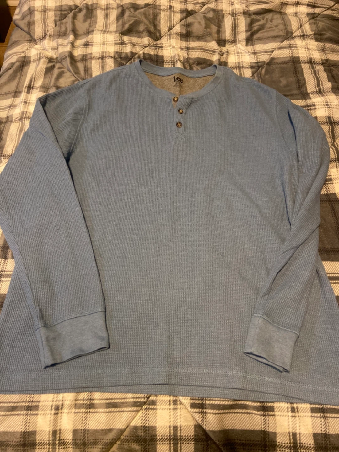 Mens Long Sleeve Knit Shirt Size Large