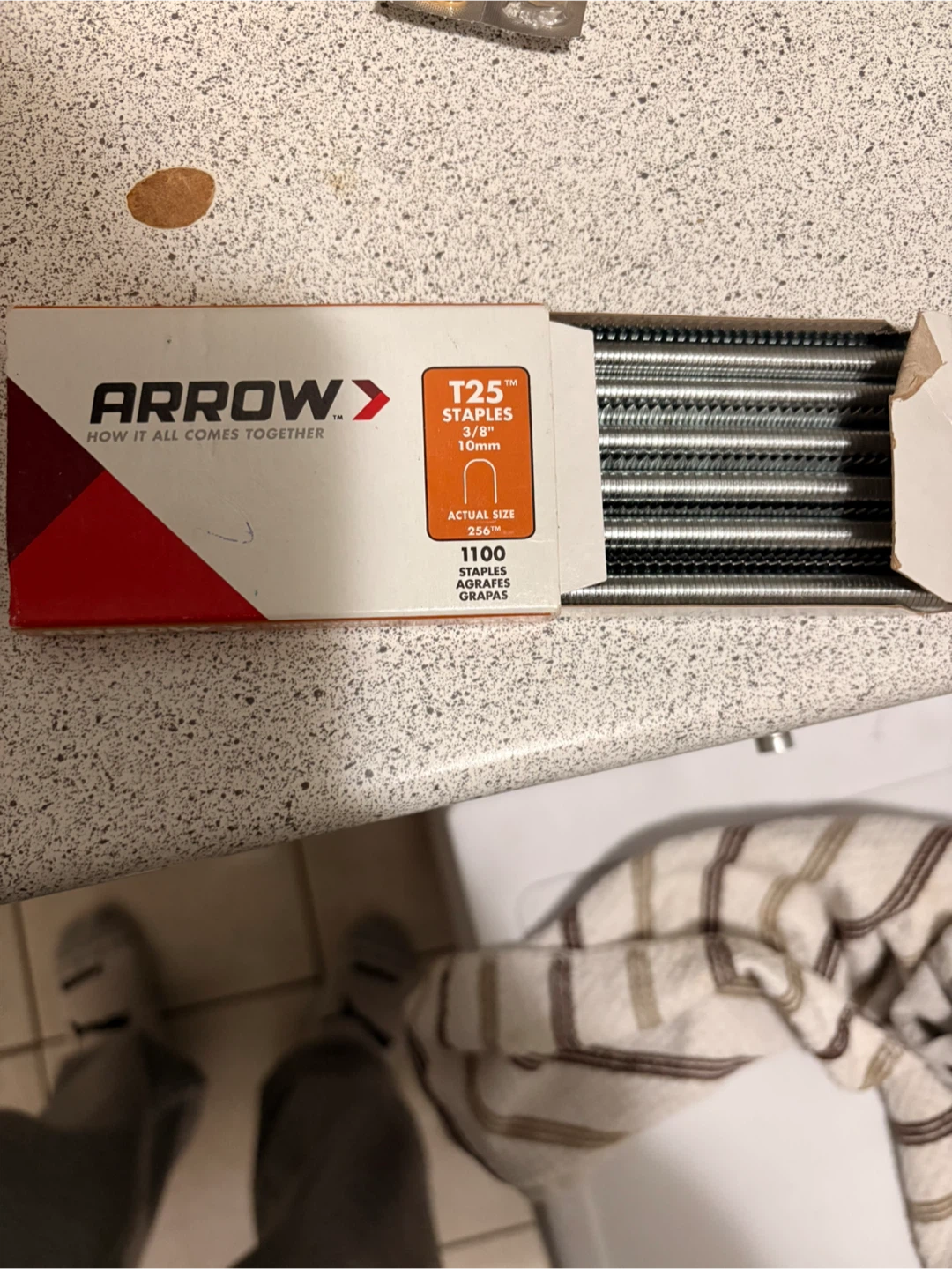 Arrow T25 Staples 3/8" (10mm) - 1100 Count