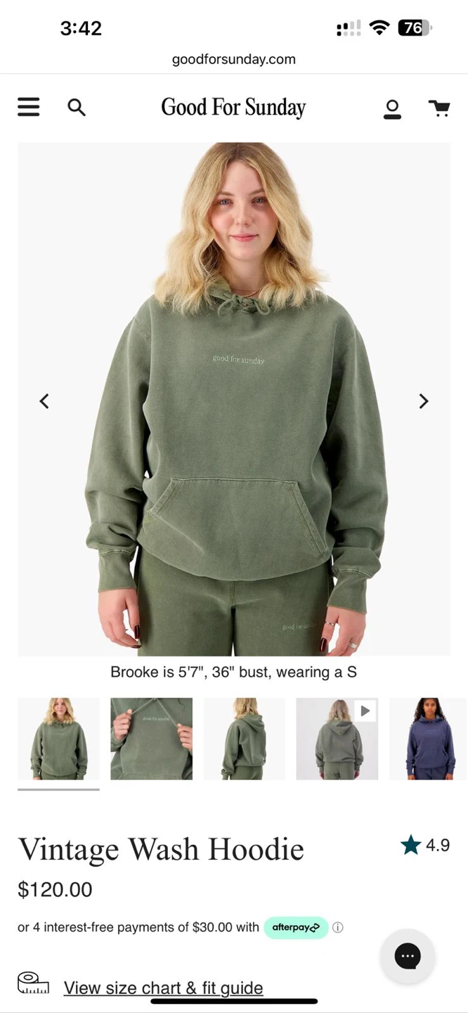 Good For Sunday Vintage Wash Sweatpants - Olive Green