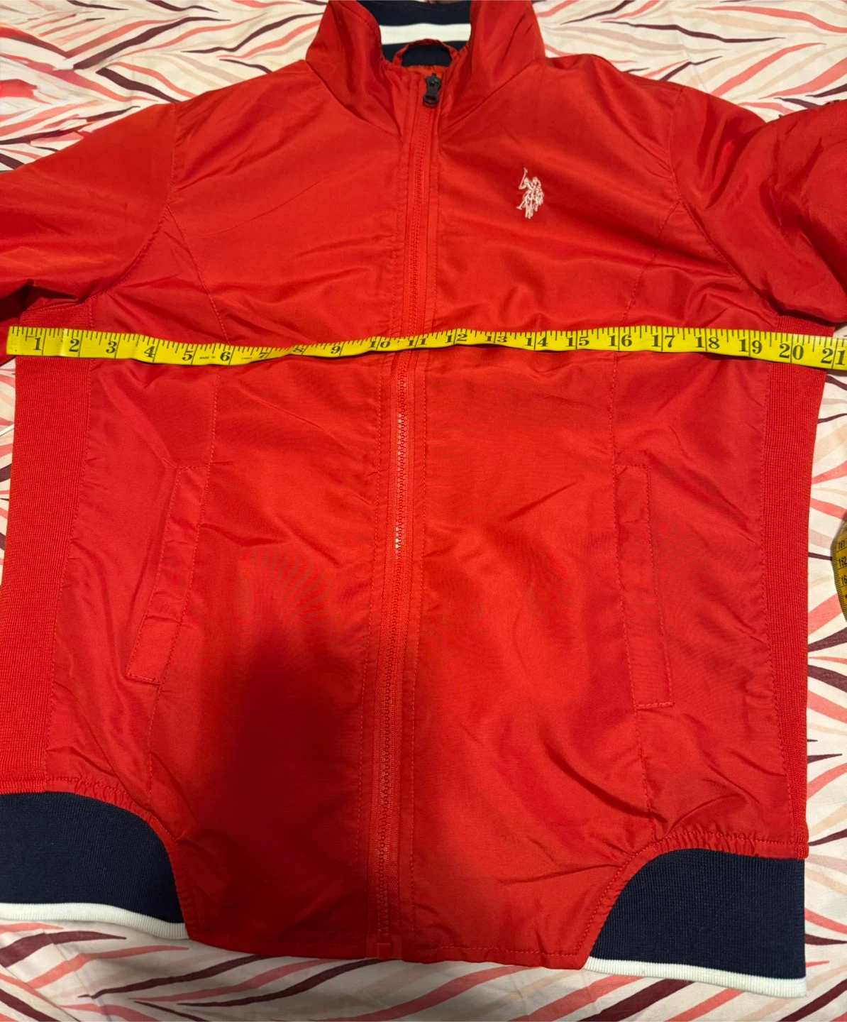 U.S. Polo Assn. Women’s Red windbreaker Jacket Size M - photo 2