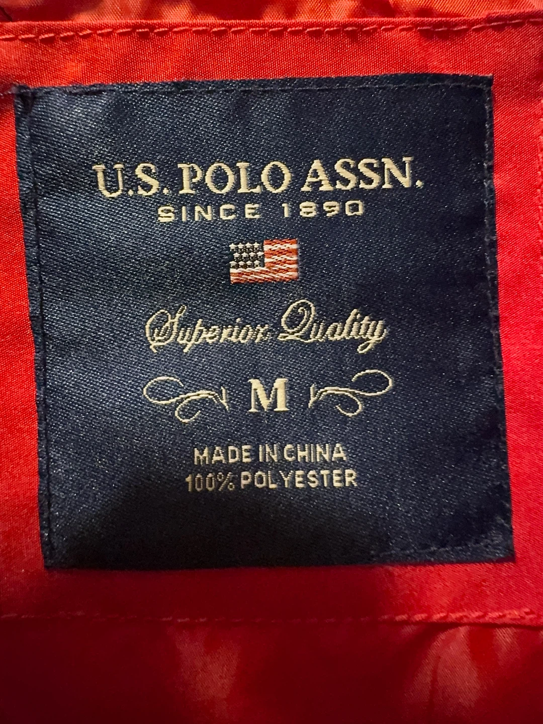 U.S. Polo Assn. Women’s Red windbreaker Jacket Size M - photo 4