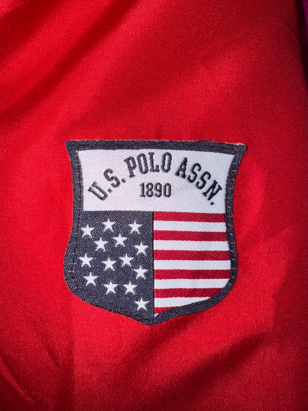 U.S. Polo Assn. Women’s Red windbreaker Jacket Size M - photo 5