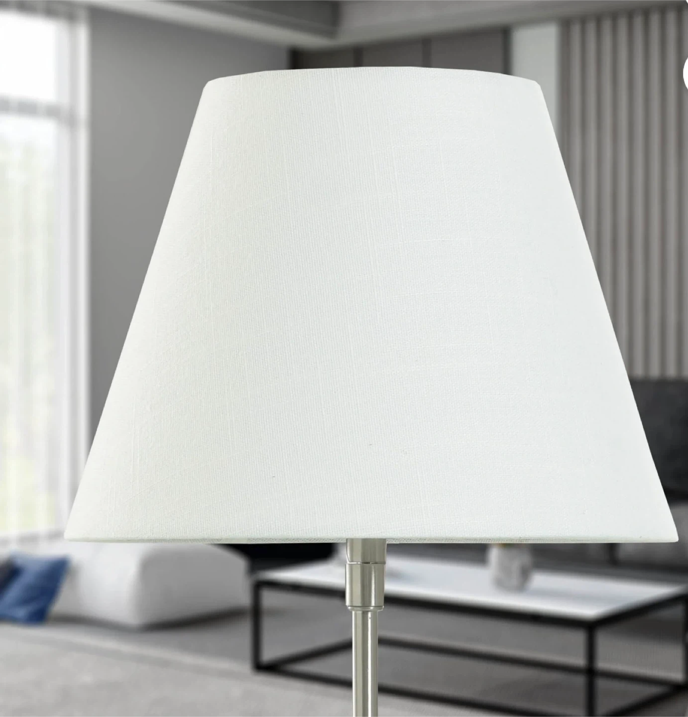 White Drum Lamp Shade 11" Bottom x 8.5" Height