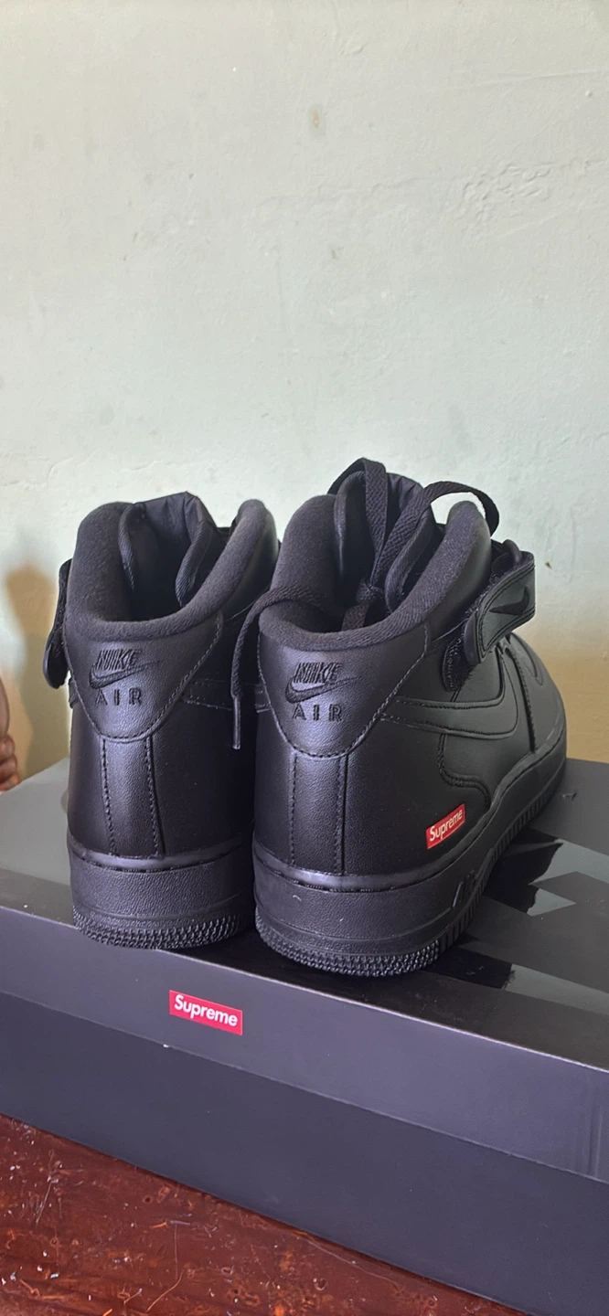 Supreme x Nike Air Force 1 Mid SP Black "Black" Size 10.5 - photo 3