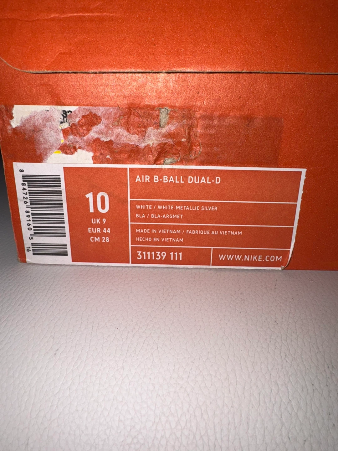 Nike Air B-Ball Dual-D Basketball Shoes White Size 10 - photo 5