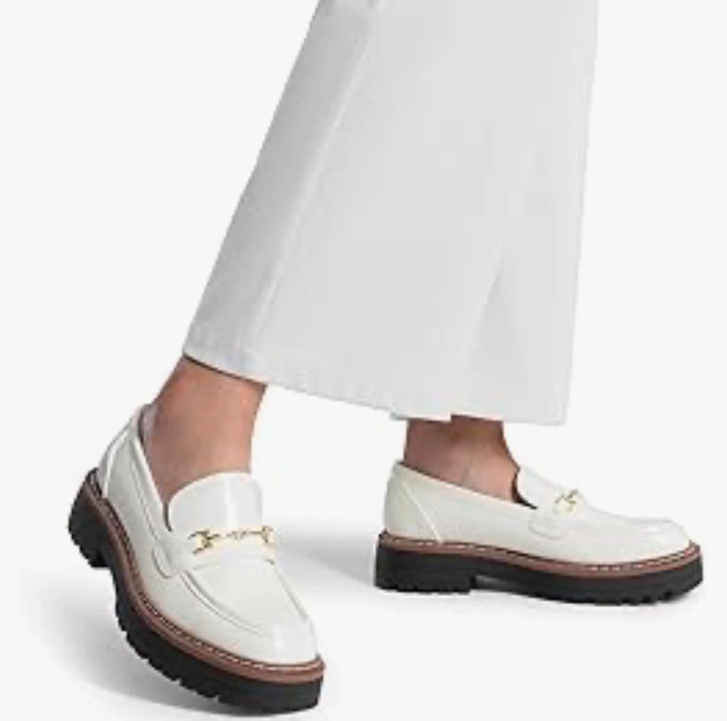 DREAM PAIRS White Loafers Size 9.5 -New