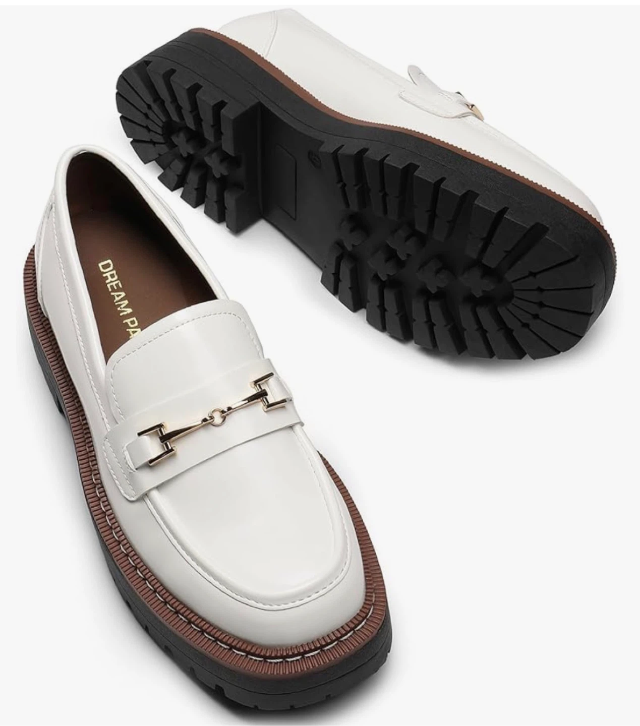 DREAM PAIRS White Loafers Size 9.5 -New - photo 2