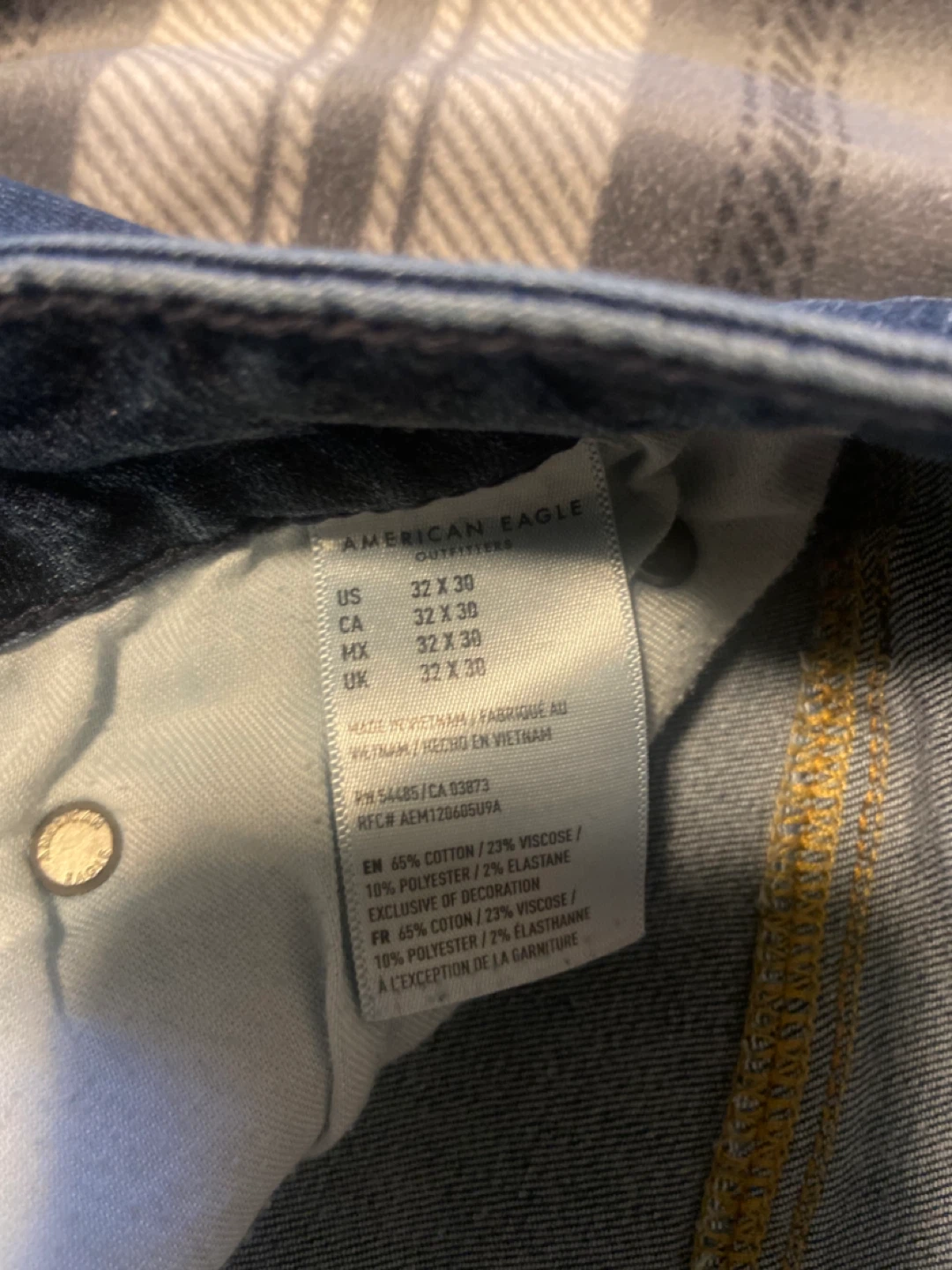 Mens American Eagle Slim Jeans Unslit Size 32x30 - photo 2