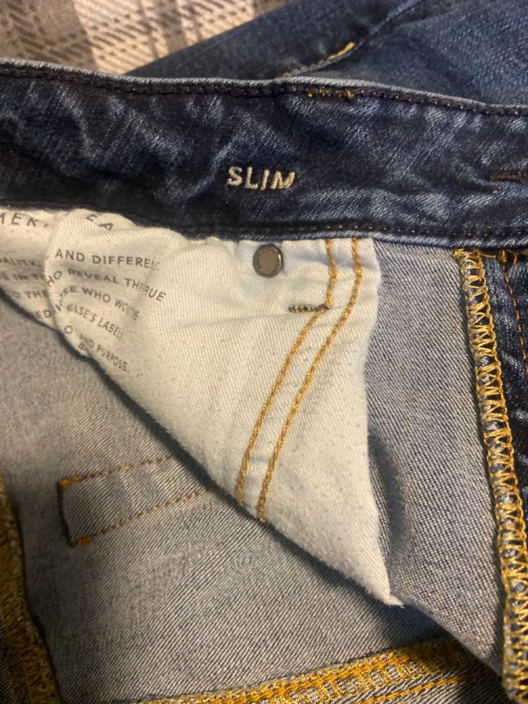 Mens American Eagle Slim Jeans Unslit Size 32x30 - photo 3