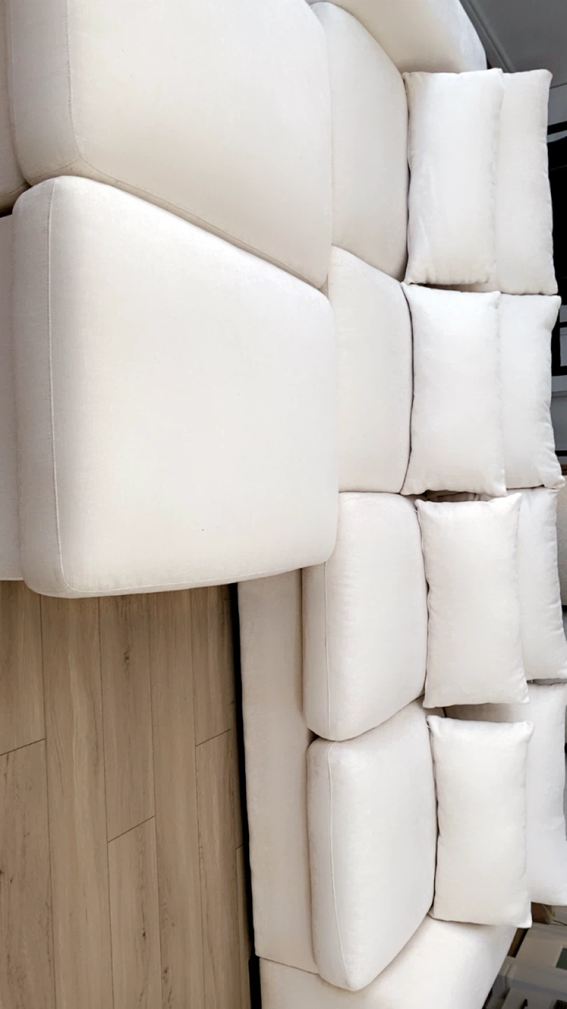 Cream Sectional Sofa with Multiple Cushions - photo 4