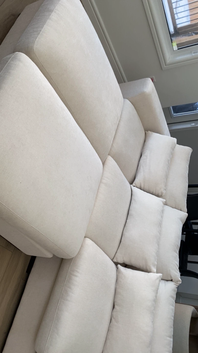 Cream Sectional Sofa with Multiple Cushions - photo 3