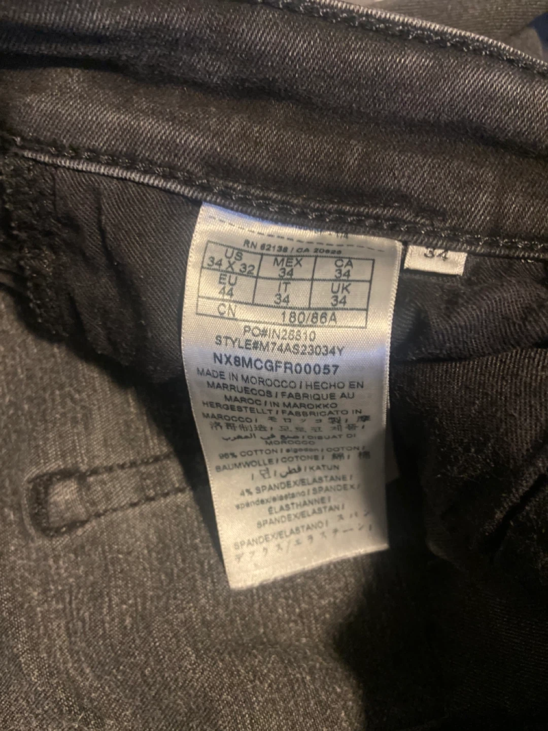Mens Black Guess Jeans Size 34x32 - photo 2