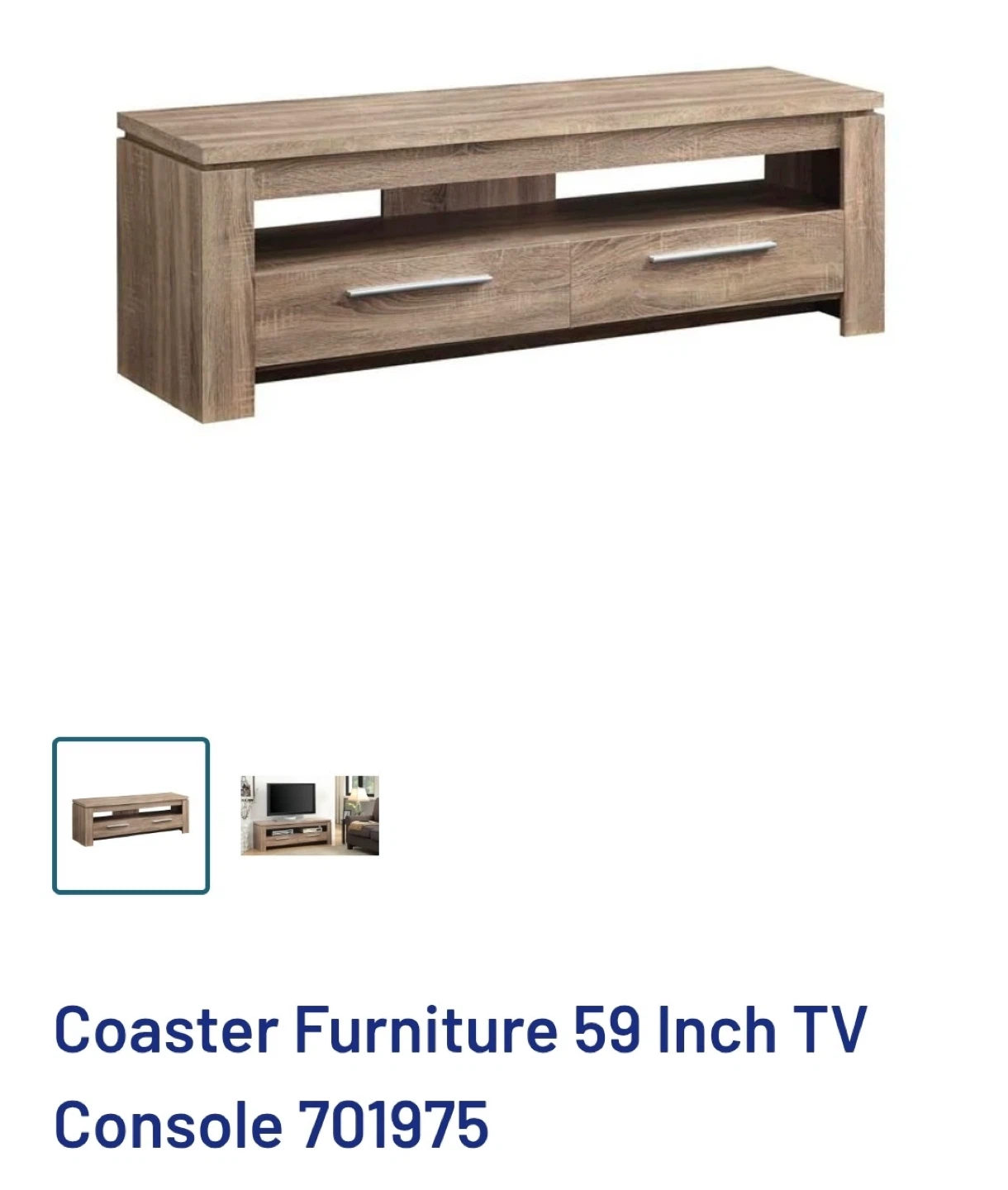 New in box Coaster 59 Inch TV Console