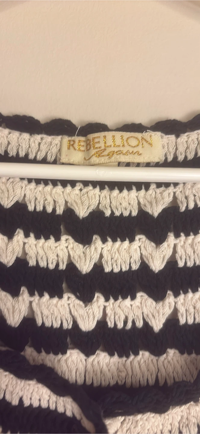 Rebellion Designs Striped Crochet Vest - photo 2