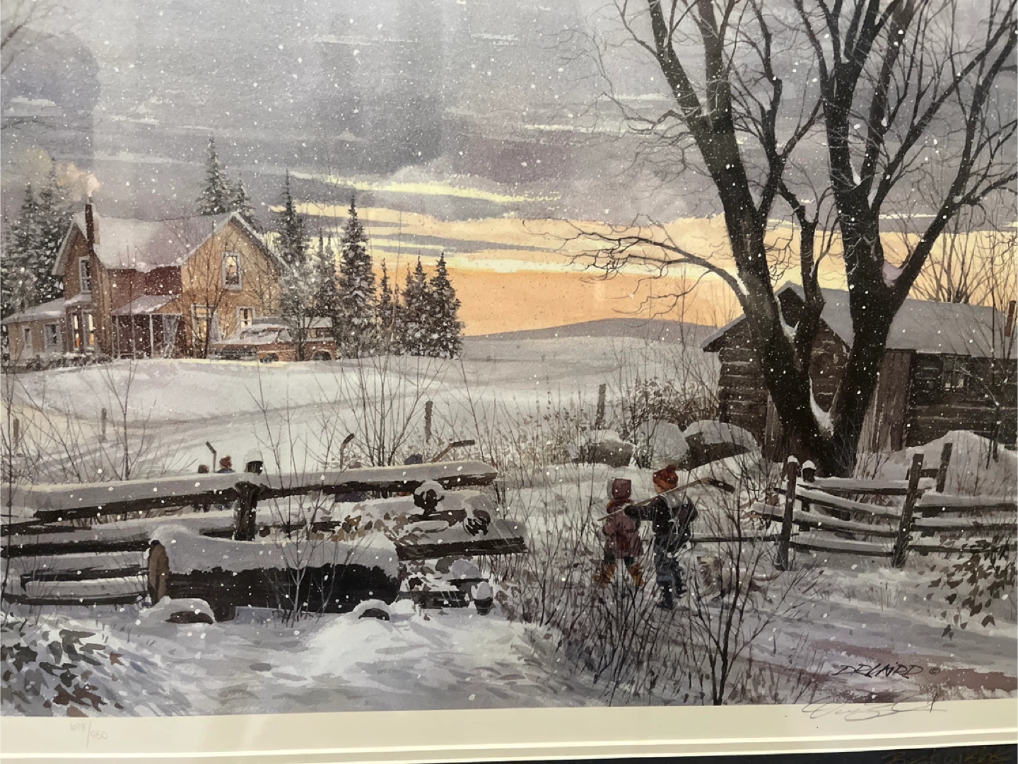 Framed "Winter's Eve" Print by D. Morgan🏆 - photo 3