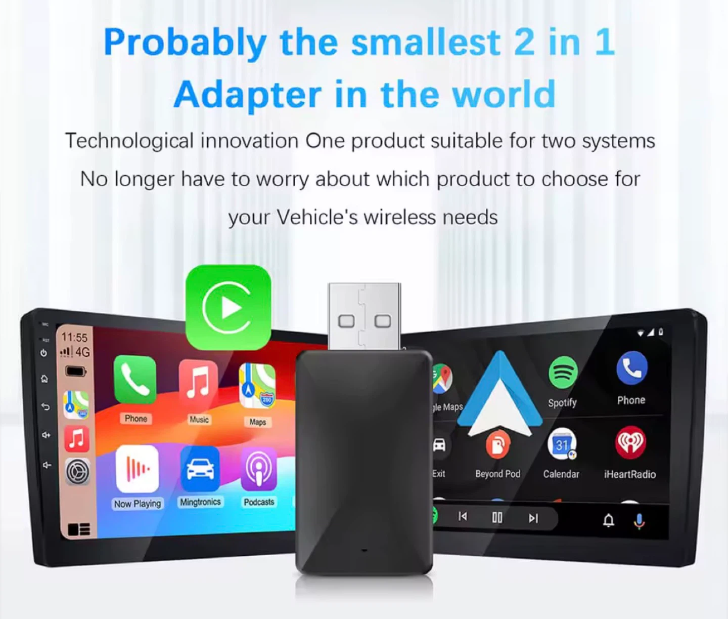 New in box Wireless CarPlay Android Auto Adapter