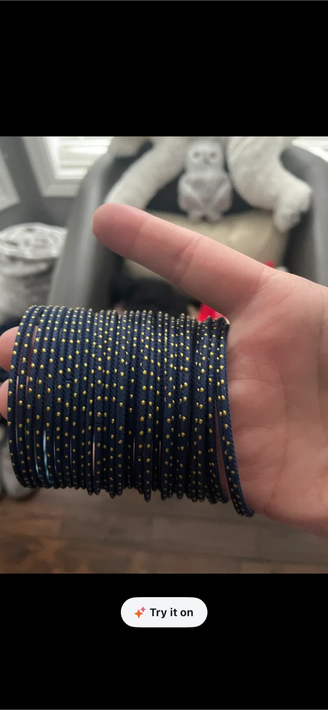 Set of Blue and Gold Bangles - photo 2