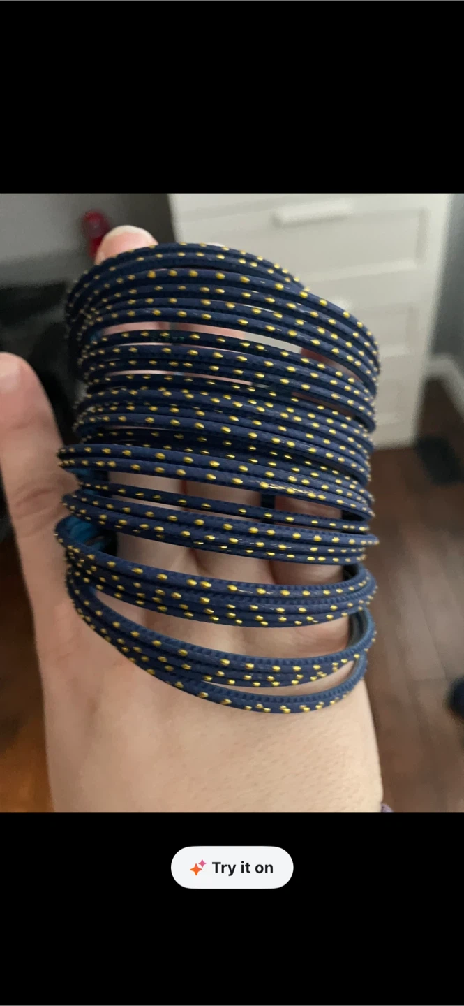 Set of Blue and Gold Bangles