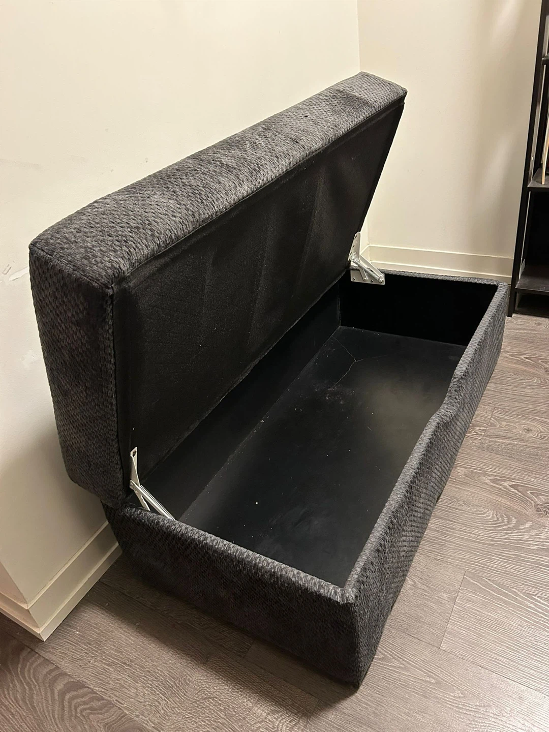 Grey L Seater Sectional Sofa Couch with storage ottoman - photo 3