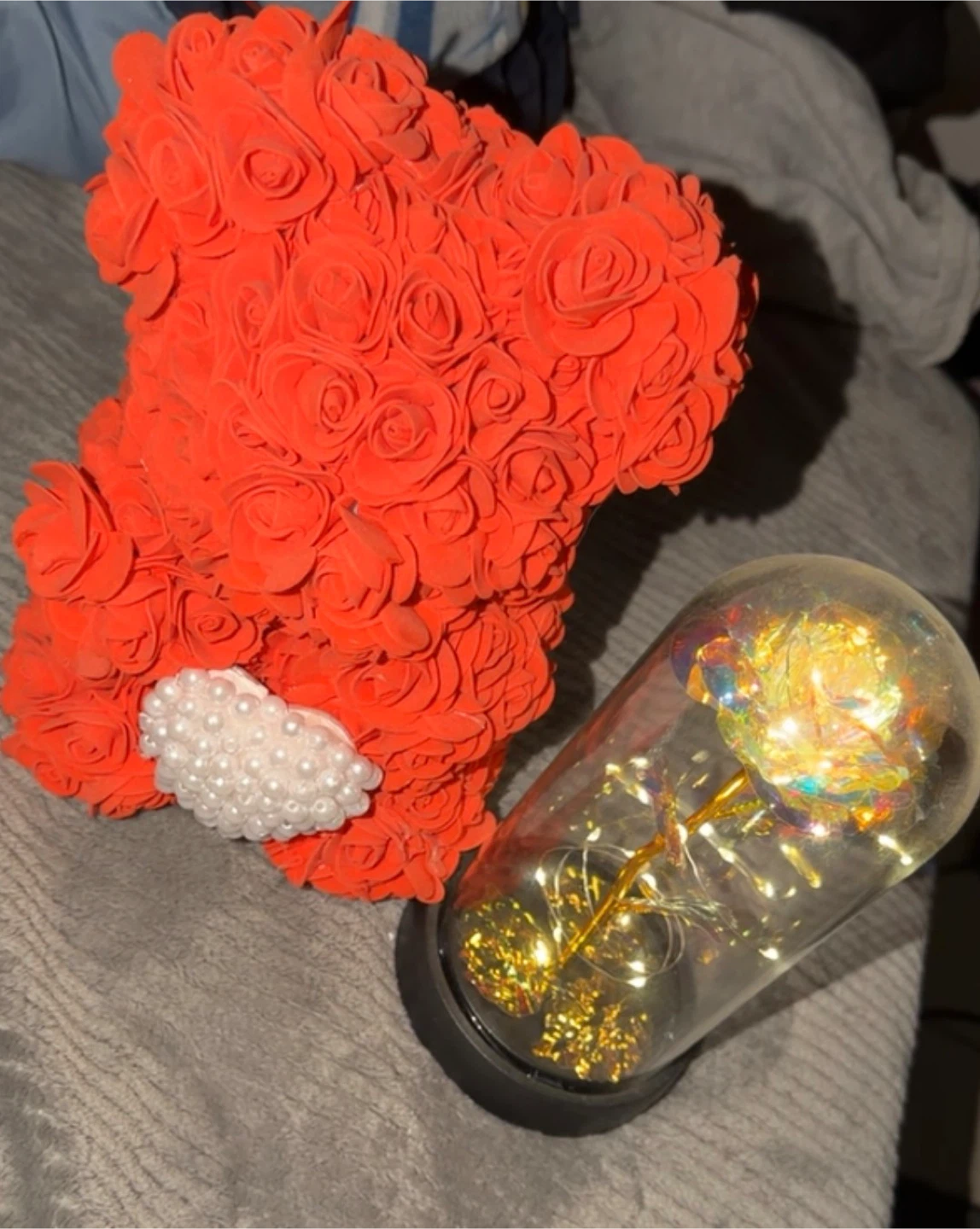 Rose Bear with LED Galaxy Rose Dome - photo 3