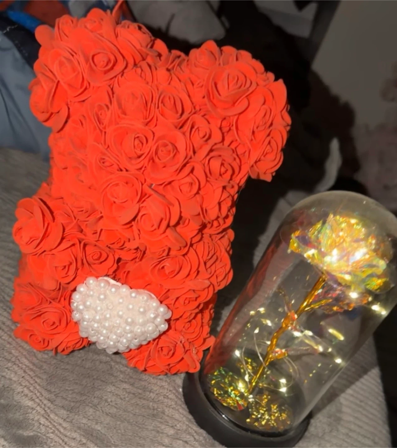 Rose Bear with LED Galaxy Rose Dome - photo 2