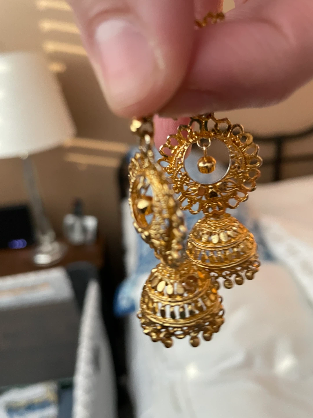 Gold Jhumka Earrings - photo 2