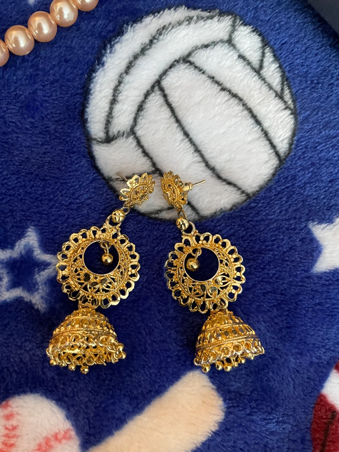 Gold Jhumka Earrings