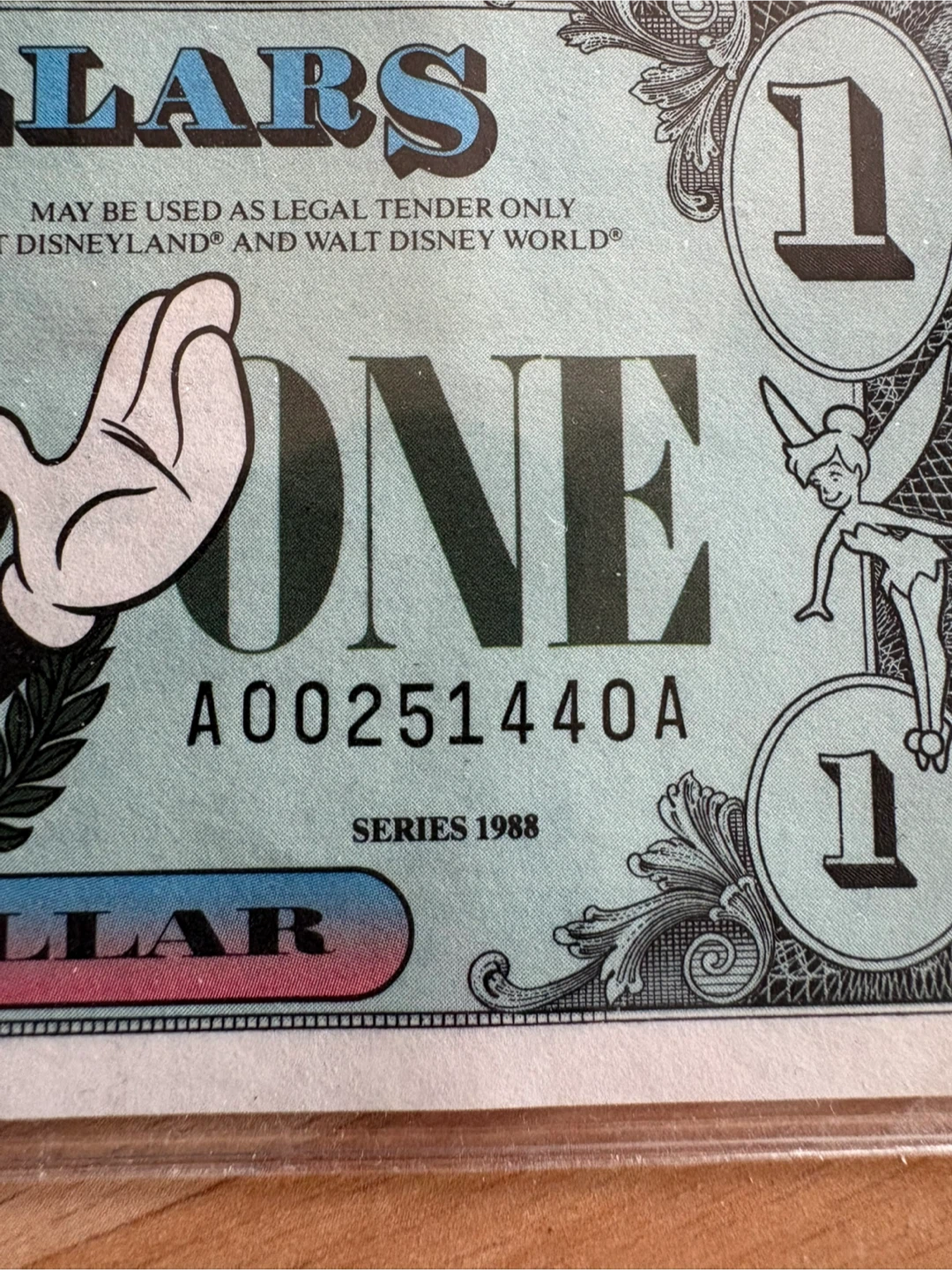 Rare 1988 Disney Dollar for $25 firm - photo 3