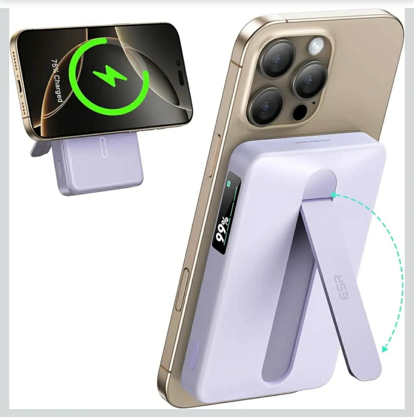 ESR Qi2 10,000mAh Magnetic Power Bank with Kickstand