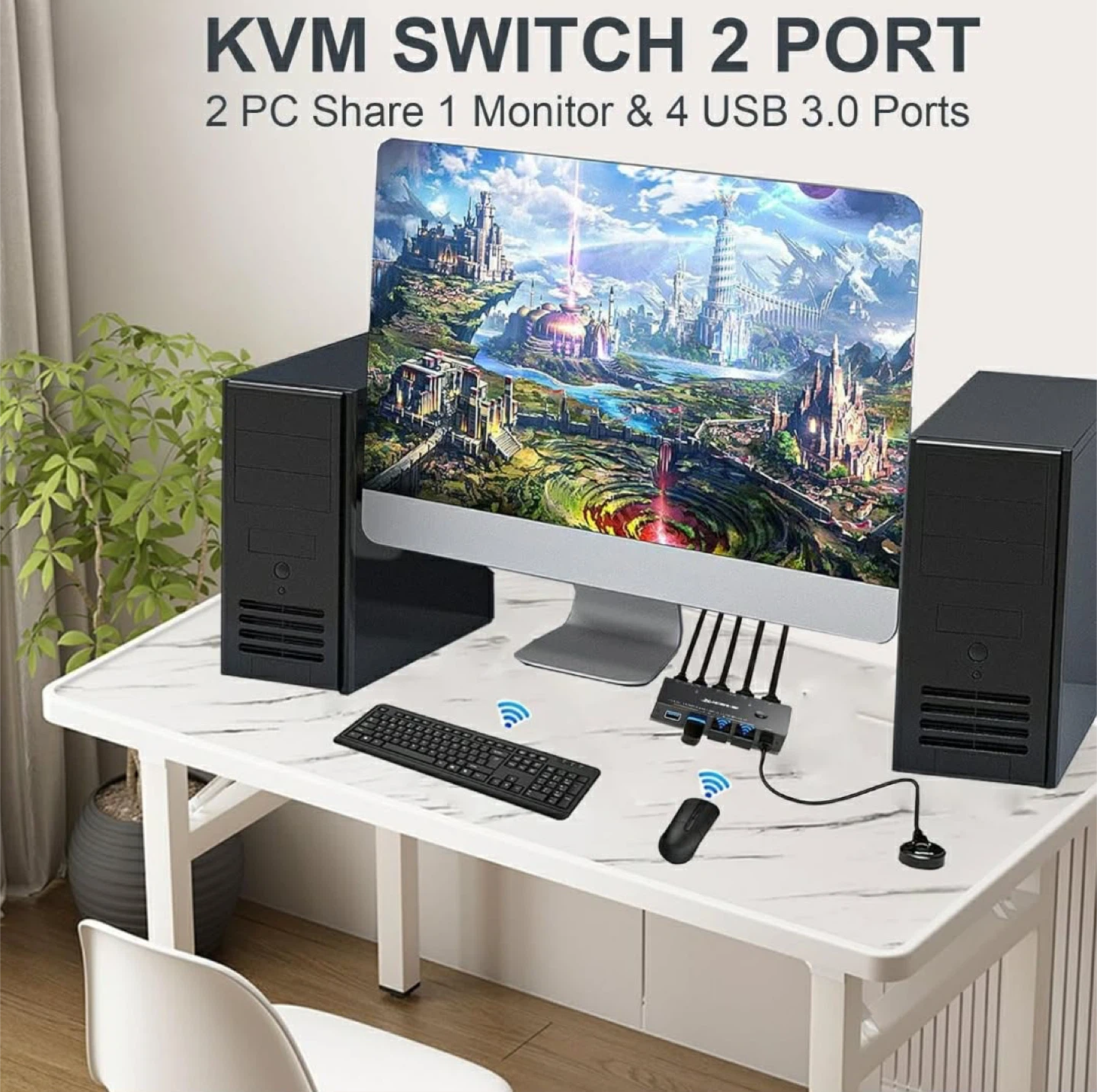 KCEVE 2 Port HDMI KVM Switch 8K@60Hz - photo 5