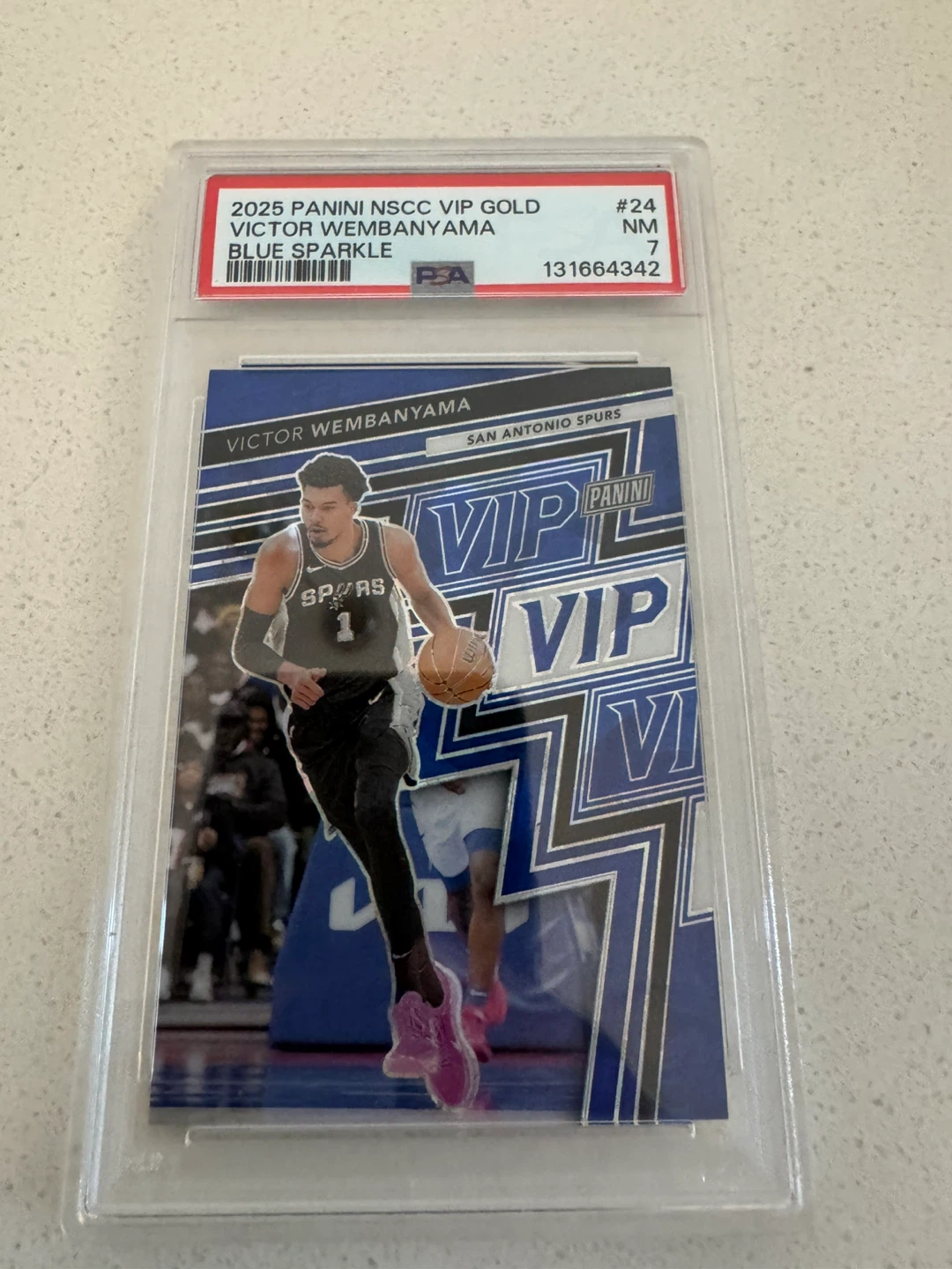 2025 Panini  VIP Gold Blue Sparkle Victor Wembanyama Card #24