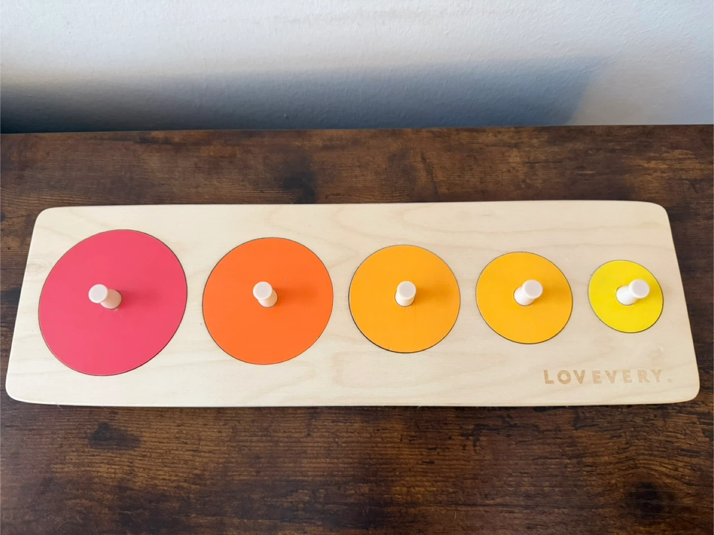 Lovevery Wooden Circle & Photo Puzzle Board - photo 2