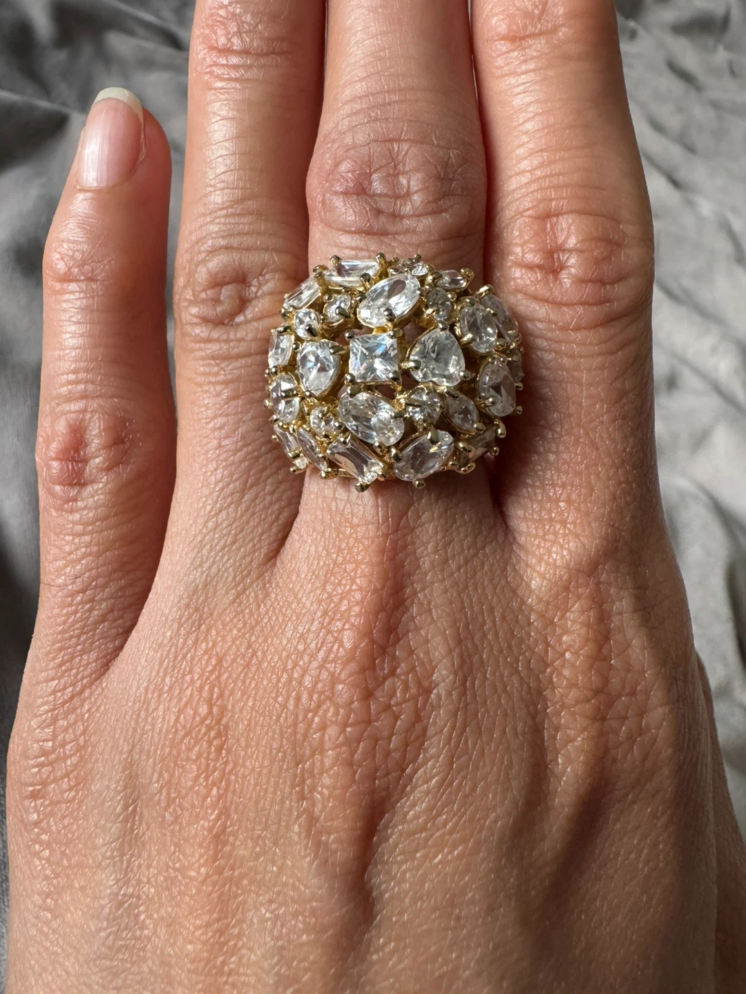 Sparkly Statement Dome Ring