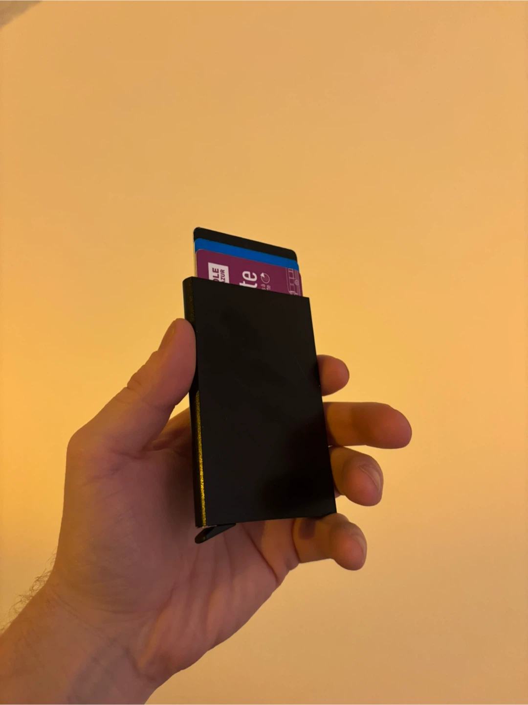 Black Minimalist Card Holder Wallet - photo 3