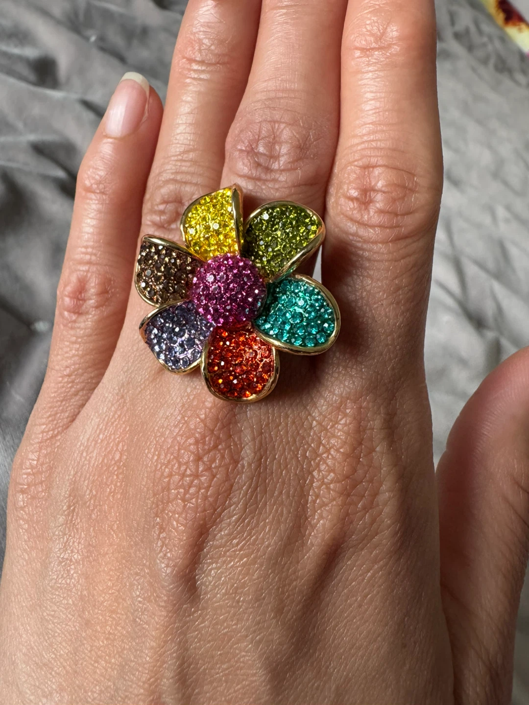 Colourful Flower Ring - photo 2