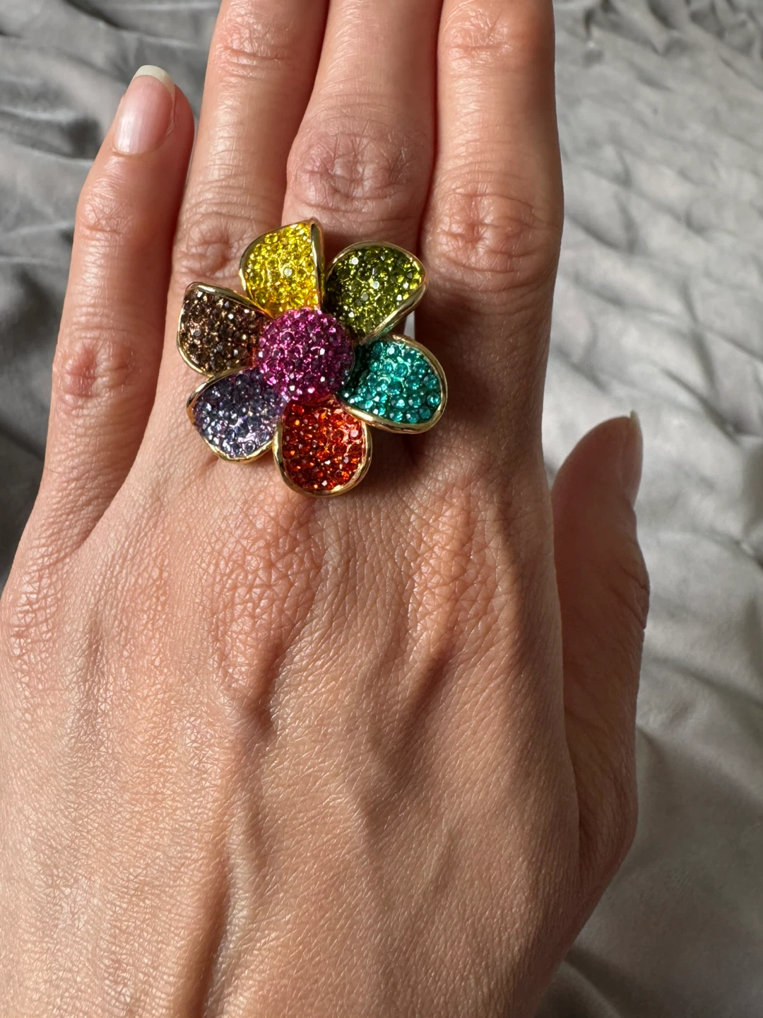 Colourful Flower Ring - photo 3